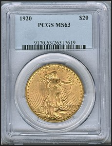 Saint-Gaudens Double Eagle, $20, 1920 - , 9170, Obverse