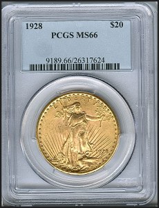 Saint-Gaudens Double Eagle, $20, 1928 - , 9189, Obverse