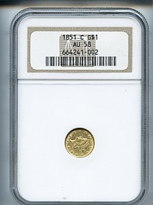 Liberty Gold, $1, 1851 - C, 7514, Obverse