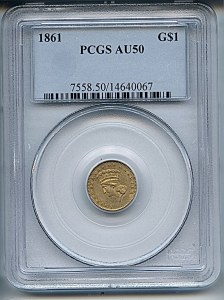 Princess Gold, $1, 1861 - , 7558, Obverse