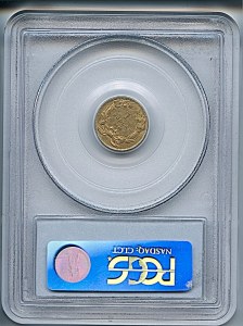 Princess Gold, $1, 1861 - , 7558, Reverse