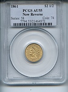 Liberty Gold, $3, 1861 - , 7794, Obverse