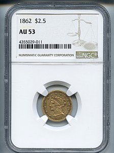 Liberty Gold, $3, 1862 - , 7796, Obverse