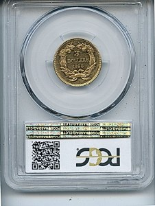 Princess Gold, $3, 1868 - , 7989, Reverse