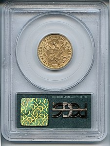 Liberty Half Eagle, $5, 1897 - , 8394, Reverse
