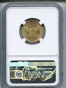 Liberty Half Eagle, $5, 1906 - D, 8414, Reverse