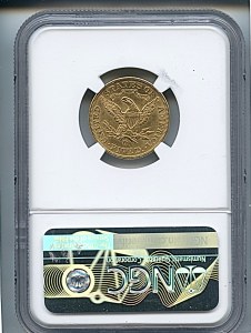 Liberty Half Eagle, $5, 1906 - D, 8414, Reverse