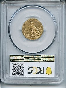 Indian Half Eagle, $5, 1914 - D, 8528, Reverse