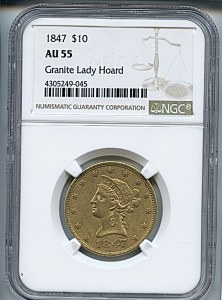 Liberty Eagle, $10, 1847 - , 8597, Obverse