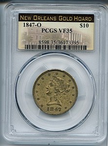 Liberty Eagle, $10, 1847 - O, 8598, Obverse