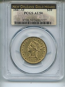 Liberty Eagle, $10, 1847 - O, 8598, Obverse