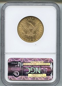 Liberty Eagle, $10, 1891 - CC, 8720, Reverse