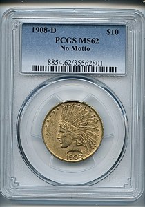Princess Eagle, $10, 1908 - D, 8854, Obverse