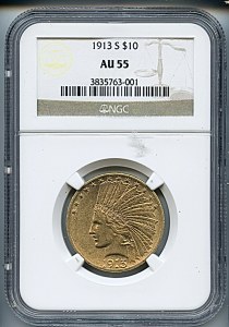 Princess Eagle, $10, 1913 - S, 8874, Obverse