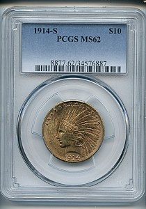 Princess Eagle, $10, 1914 - S, 8877, Obverse