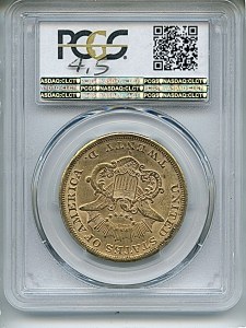 Liberty Double Eagle, $20, 1864 - S, 8942, Reverse