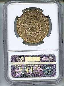 Liberty Double Eagle, $20, 1865 - S, 8944, Reverse