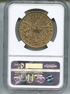 Liberty Double Eagle, $20, 1869 - S, 8956, Reverse