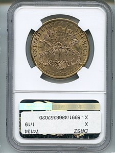 Liberty Double Eagle, $20, 1879 - S, 8991, Reverse