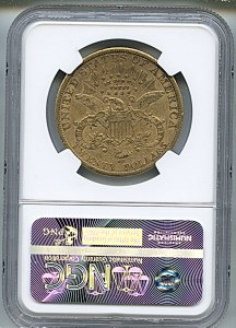 Liberty Double Eagle, $20, 1883 - CC, 8999, Reverse