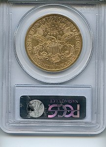 Liberty Double Eagle, $20, 1884 - CC, 9001, Reverse