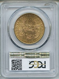 Liberty Double Eagle, $20, 1890 - , 9013, Reverse