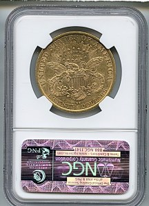 Liberty Double Eagle, $20, 1890 - CC, 9014, Reverse