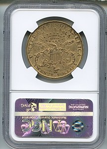 Liberty Double Eagle, $20, 1890 - CC, 9014, Reverse