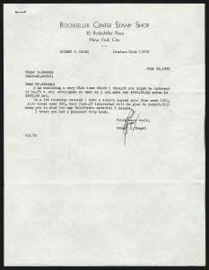 Letter from Robert Siegel to Edgar Jessup
