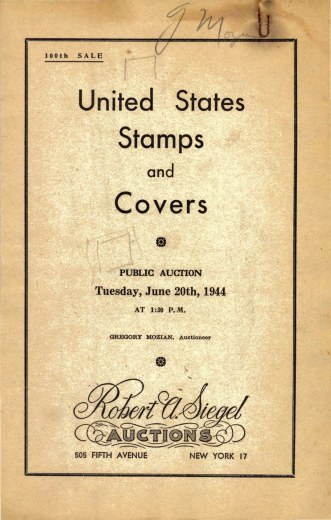 Catalog Cover Sale no. 100 — Siegel Auction Galleries