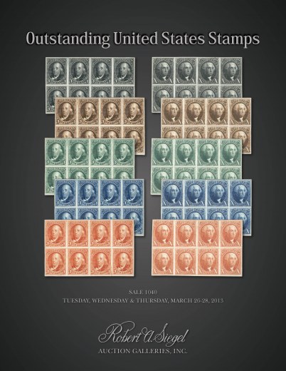 Catalog Cover Sale no. 1040 — Siegel Auction Galleries