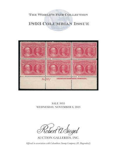 Catalog Cover Sale no. 1055 — Siegel Auction Galleries