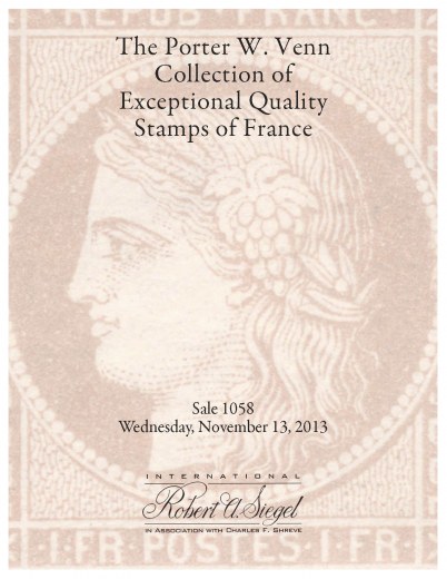 Catalog Cover Sale no. 1058 — Siegel Auction Galleries