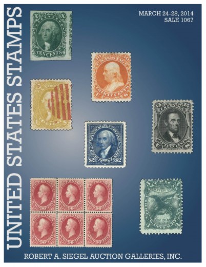 Catalog Cover Sale no. 1067 — Siegel Auction Galleries
