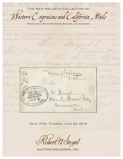 Catalog Cover Sale no. 1072 — Siegel Auction Galleries