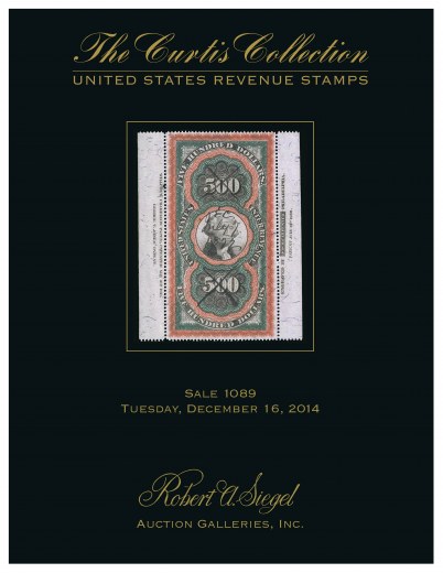 Catalog Cover Sale no. 1089 — Siegel Auction Galleries