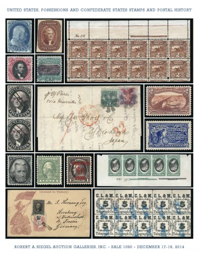 Catalog Cover Sale no. 1090 — Siegel Auction Galleries