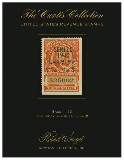 Catalog Cover Sale no. 1110 — Siegel Auction Galleries