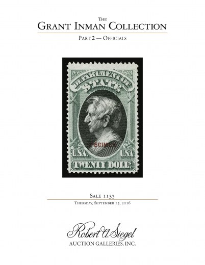 Catalog Cover Sale no. 1135 — Siegel Auction Galleries