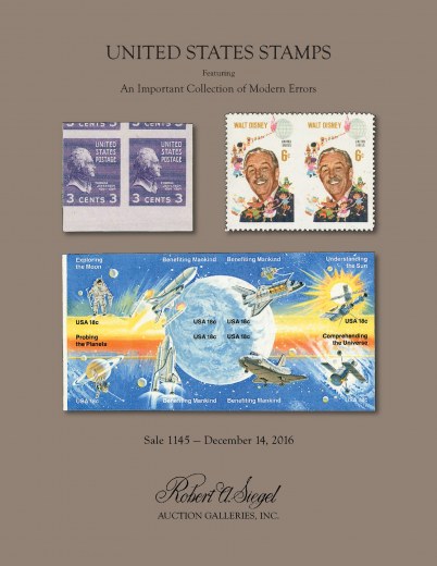 Catalog Cover Sale no. 1145 — Siegel Auction Galleries