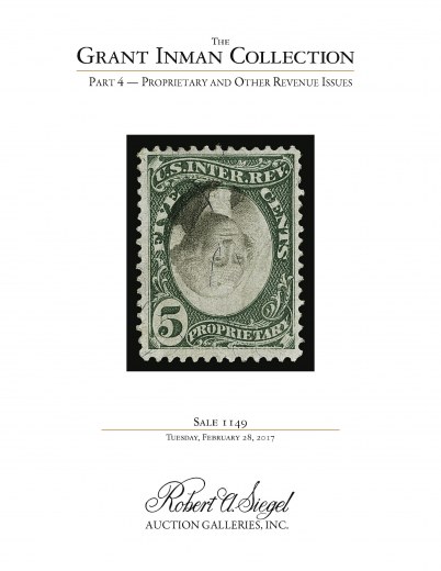 Catalog Cover Sale no. 1149 — Siegel Auction Galleries