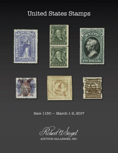 Catalog Cover Sale no. 1150 — Siegel Auction Galleries