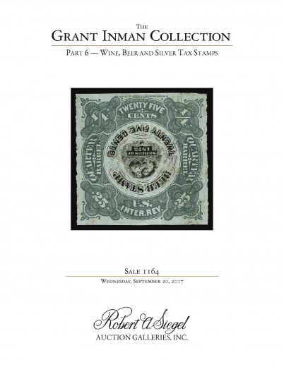 Catalog Cover Sale no. 1164 — Siegel Auction Galleries