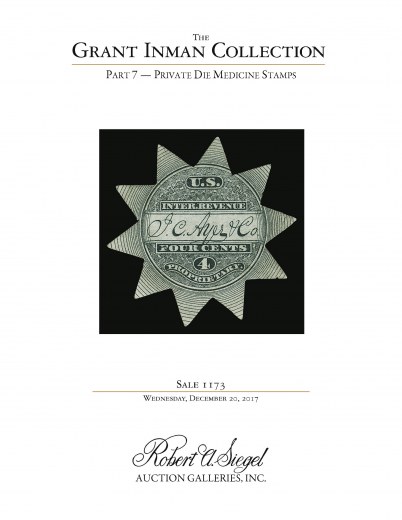 Catalog Cover Sale no. 1173 — Siegel Auction Galleries