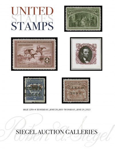 Catalog Cover Sale no. 1290 — Siegel Auction Galleries