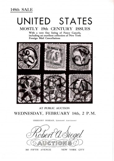 Catalog Cover Sale no. 148 — Siegel Auction Galleries