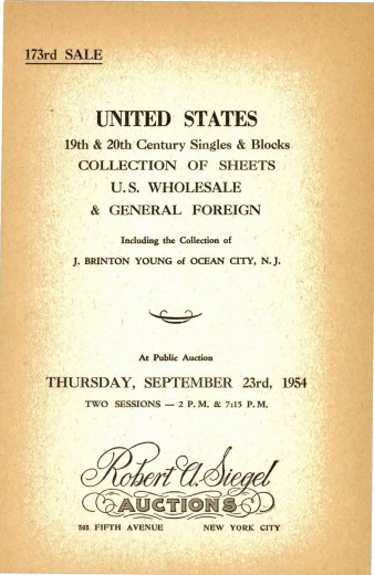 Catalog Cover Sale no. 173 — Siegel Auction Galleries