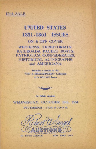 Catalog Cover Sale no. 174 — Siegel Auction Galleries