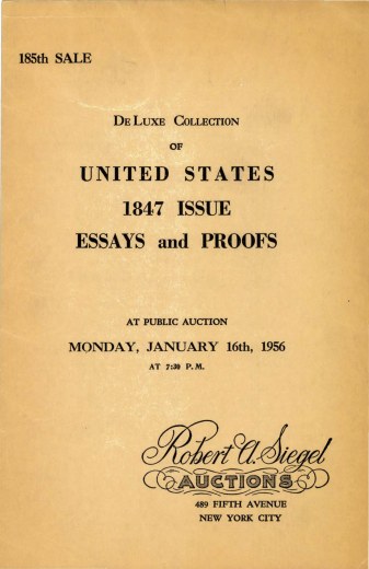 Catalog Cover Sale no. 185 — Siegel Auction Galleries