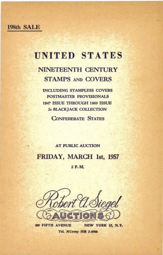 Catalog Cover Sale no. 198 — Siegel Auction Galleries